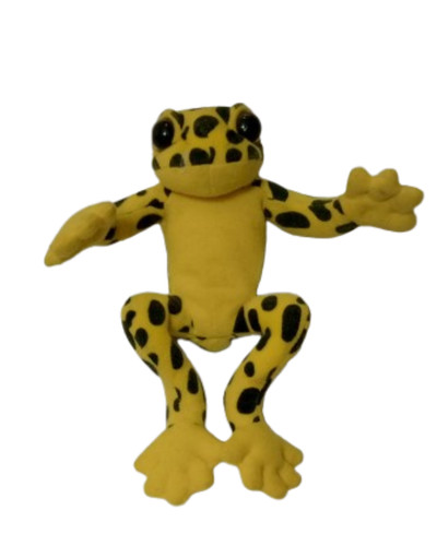 Large yellow frog figurine - large,