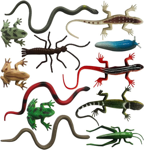 12pcs realistic fake rubber - realistic,